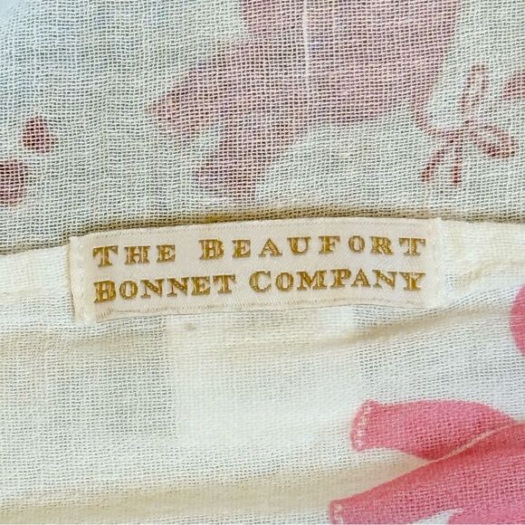 The Beaufort Bonnet Company Pink & White Elephant Print Cotton Baby Blanket. - Picture 3 of 5